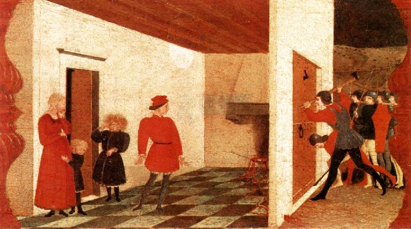 UCCELLO, Paolo Miracle of the Desecrated Host (Scene 2) t oil painting picture